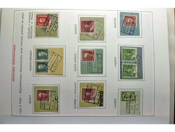  1918/86, ungebrauchte und gestempelte Sammlung mit lokalen Revolutionsausgaben, VZOREC auf Hradschin, Portoprovisiorien, Pro
