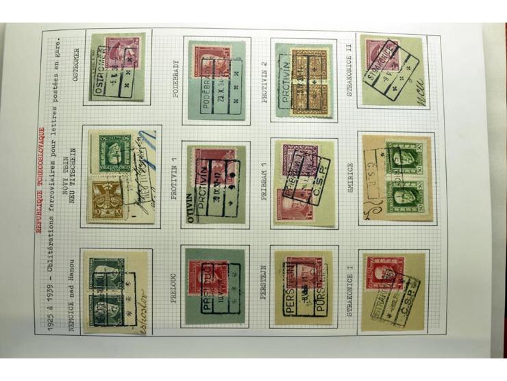  1918/86, ungebrauchte und gestempelte Sammlung mit lokalen Revolutionsausgaben, VZOREC auf Hradschin, Portoprovisiorien, Pro