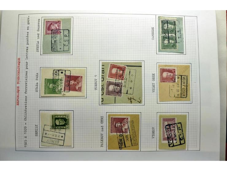  1918/86, ungebrauchte und gestempelte Sammlung mit lokalen Revolutionsausgaben, VZOREC auf Hradschin, Portoprovisiorien, Pro