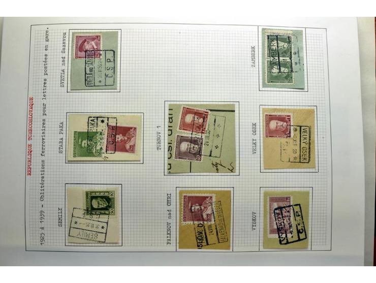  1918/86, ungebrauchte und gestempelte Sammlung mit lokalen Revolutionsausgaben, VZOREC auf Hradschin, Portoprovisiorien, Pro