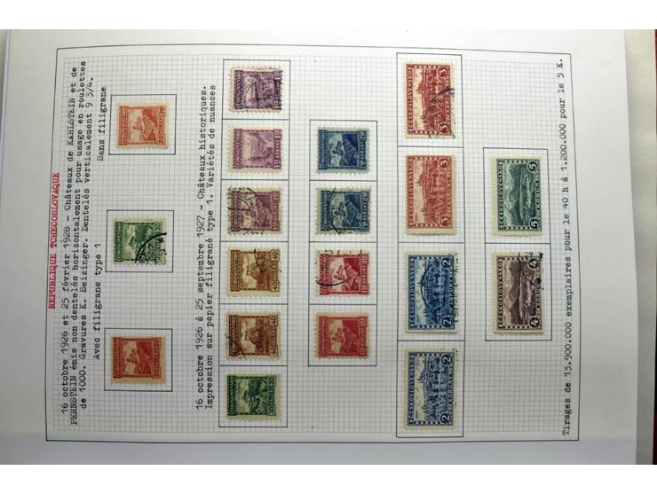  1918/86, ungebrauchte und gestempelte Sammlung mit lokalen Revolutionsausgaben, VZOREC auf Hradschin, Portoprovisiorien, Pro
