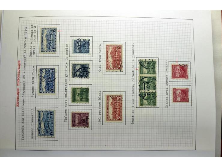  1918/86, ungebrauchte und gestempelte Sammlung mit lokalen Revolutionsausgaben, VZOREC auf Hradschin, Portoprovisiorien, Pro