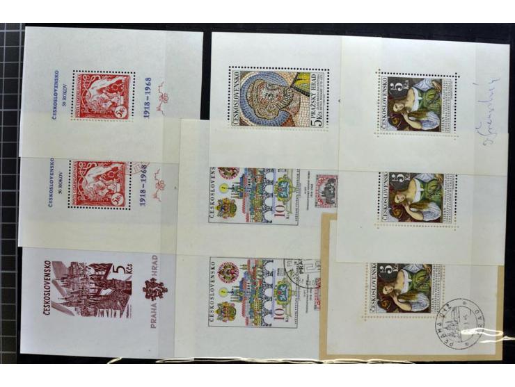  1918/86, ungebrauchte und gestempelte Sammlung mit lokalen Revolutionsausgaben, VZOREC auf Hradschin, Portoprovisiorien, Pro