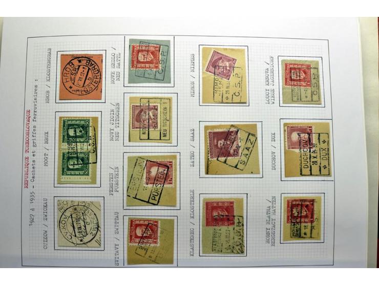  1918/86, ungebrauchte und gestempelte Sammlung mit lokalen Revolutionsausgaben, VZOREC auf Hradschin, Portoprovisiorien, Pro