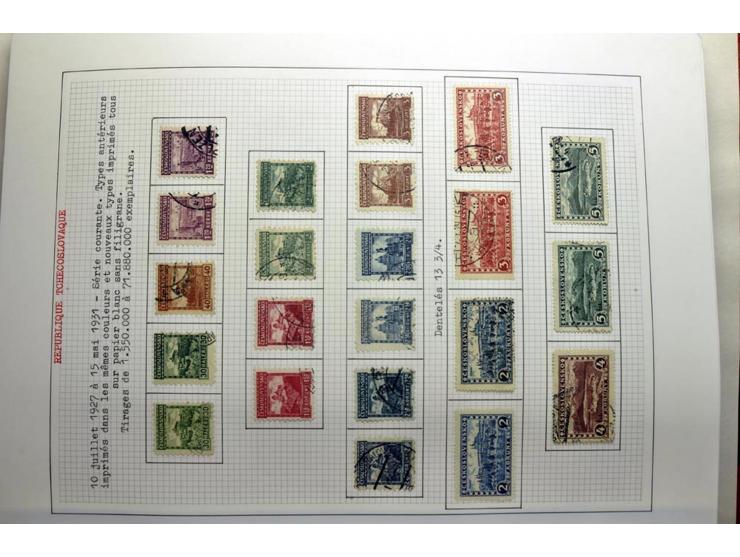  1918/86, ungebrauchte und gestempelte Sammlung mit lokalen Revolutionsausgaben, VZOREC auf Hradschin, Portoprovisiorien, Pro