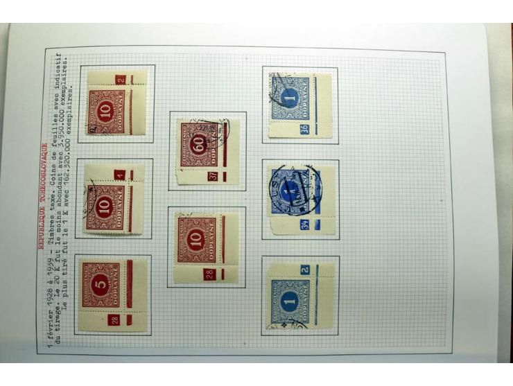  1918/86, ungebrauchte und gestempelte Sammlung mit lokalen Revolutionsausgaben, VZOREC auf Hradschin, Portoprovisiorien, Pro