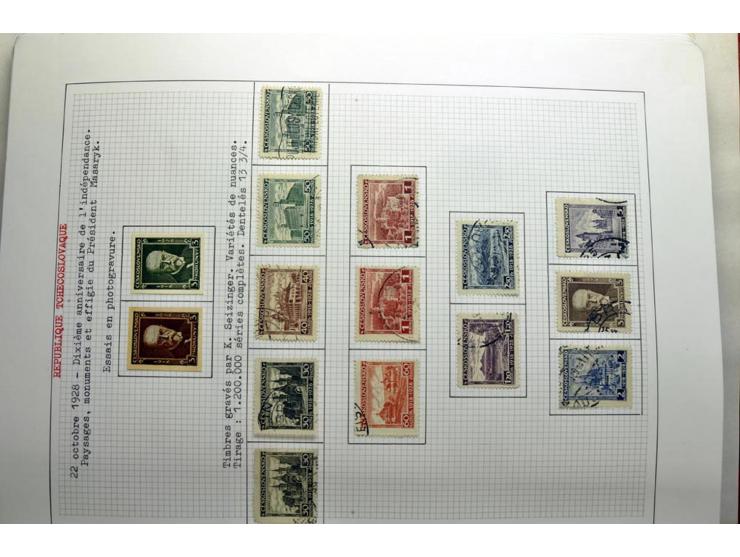  1918/86, ungebrauchte und gestempelte Sammlung mit lokalen Revolutionsausgaben, VZOREC auf Hradschin, Portoprovisiorien, Pro