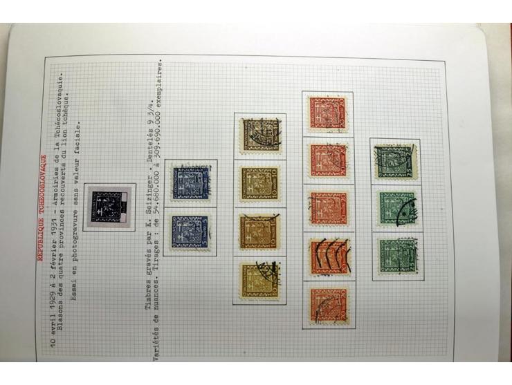  1918/86, ungebrauchte und gestempelte Sammlung mit lokalen Revolutionsausgaben, VZOREC auf Hradschin, Portoprovisiorien, Pro