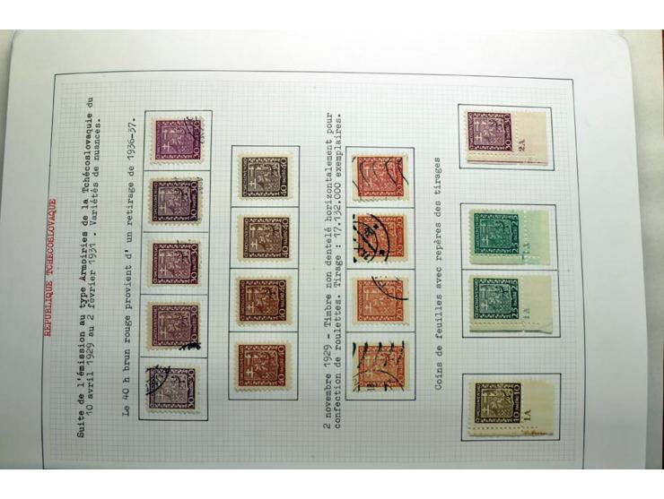  1918/86, ungebrauchte und gestempelte Sammlung mit lokalen Revolutionsausgaben, VZOREC auf Hradschin, Portoprovisiorien, Pro