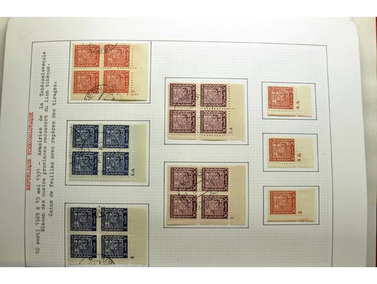  1918/86, ungebrauchte und gestempelte Sammlung mit lokalen Revolutionsausgaben, VZOREC auf Hradschin, Portoprovisiorien, Pro