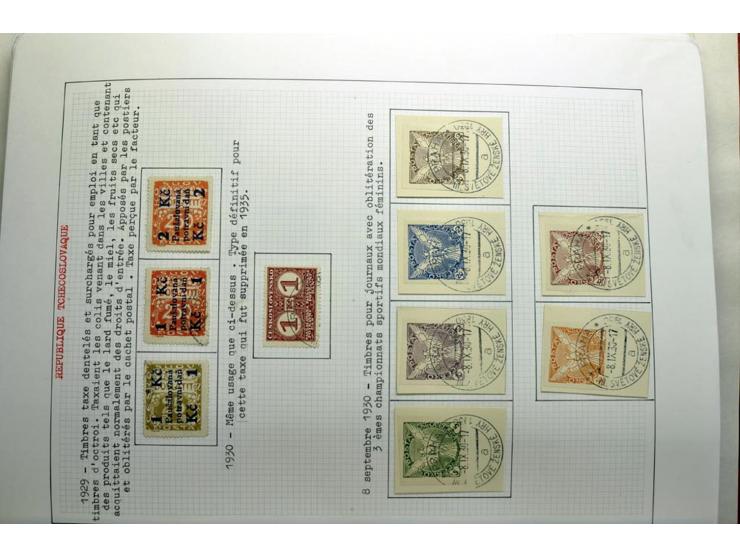  1918/86, ungebrauchte und gestempelte Sammlung mit lokalen Revolutionsausgaben, VZOREC auf Hradschin, Portoprovisiorien, Pro