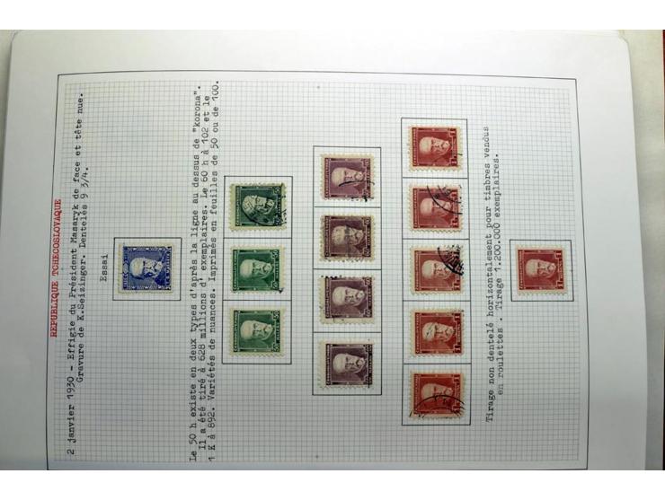  1918/86, ungebrauchte und gestempelte Sammlung mit lokalen Revolutionsausgaben, VZOREC auf Hradschin, Portoprovisiorien, Pro