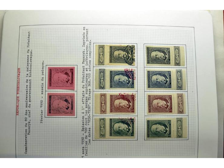  1918/86, ungebrauchte und gestempelte Sammlung mit lokalen Revolutionsausgaben, VZOREC auf Hradschin, Portoprovisiorien, Pro