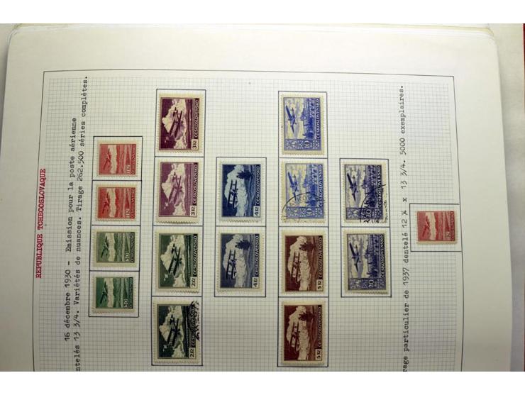  1918/86, ungebrauchte und gestempelte Sammlung mit lokalen Revolutionsausgaben, VZOREC auf Hradschin, Portoprovisiorien, Pro