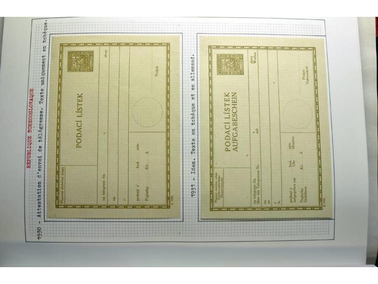  1918/86, ungebrauchte und gestempelte Sammlung mit lokalen Revolutionsausgaben, VZOREC auf Hradschin, Portoprovisiorien, Pro