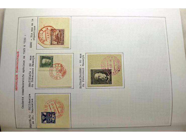  1918/86, ungebrauchte und gestempelte Sammlung mit lokalen Revolutionsausgaben, VZOREC auf Hradschin, Portoprovisiorien, Pro