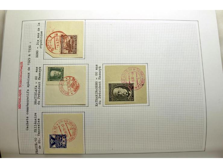  1918/86, ungebrauchte und gestempelte Sammlung mit lokalen Revolutionsausgaben, VZOREC auf Hradschin, Portoprovisiorien, Pro