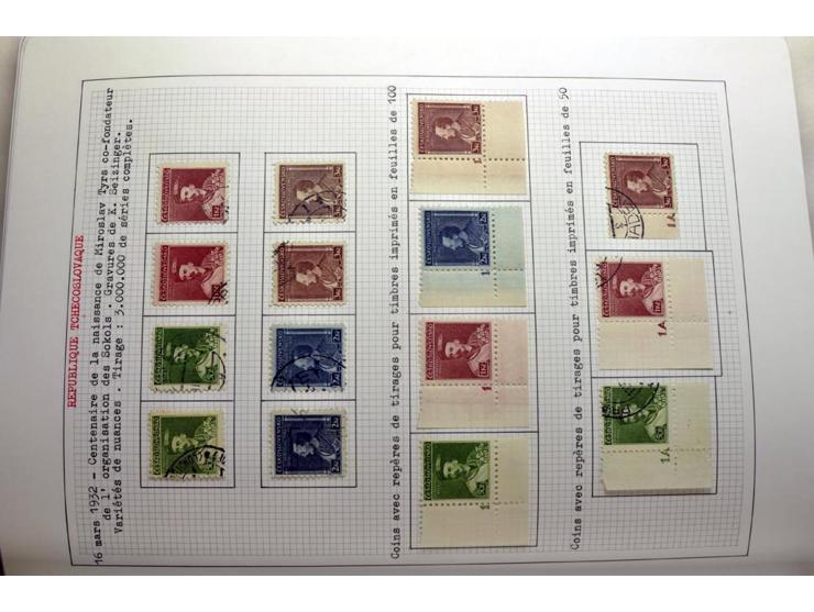  1918/86, ungebrauchte und gestempelte Sammlung mit lokalen Revolutionsausgaben, VZOREC auf Hradschin, Portoprovisiorien, Pro
