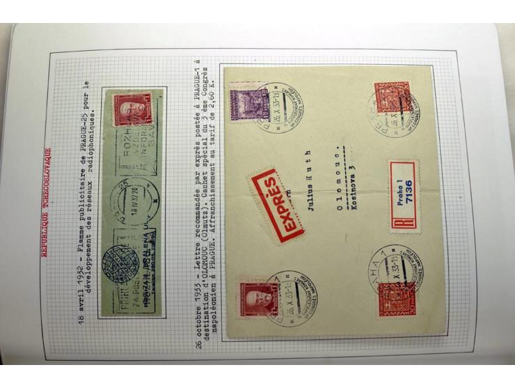  1918/86, ungebrauchte und gestempelte Sammlung mit lokalen Revolutionsausgaben, VZOREC auf Hradschin, Portoprovisiorien, Pro