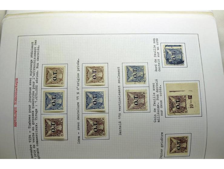  1918/86, ungebrauchte und gestempelte Sammlung mit lokalen Revolutionsausgaben, VZOREC auf Hradschin, Portoprovisiorien, Pro