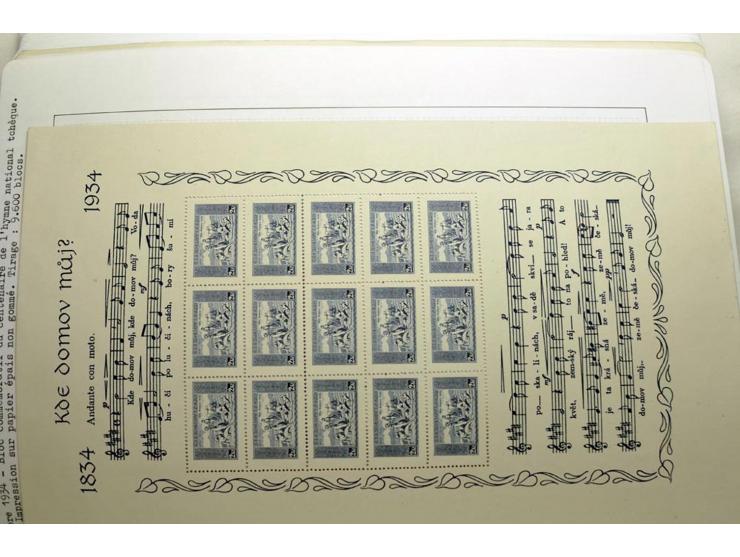  1918/86, ungebrauchte und gestempelte Sammlung mit lokalen Revolutionsausgaben, VZOREC auf Hradschin, Portoprovisiorien, Pro