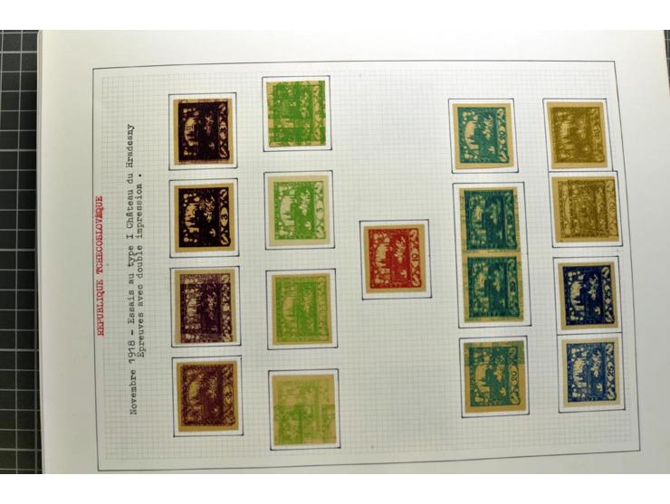  1918/86, ungebrauchte und gestempelte Sammlung mit lokalen Revolutionsausgaben, VZOREC auf Hradschin, Portoprovisiorien, Pro