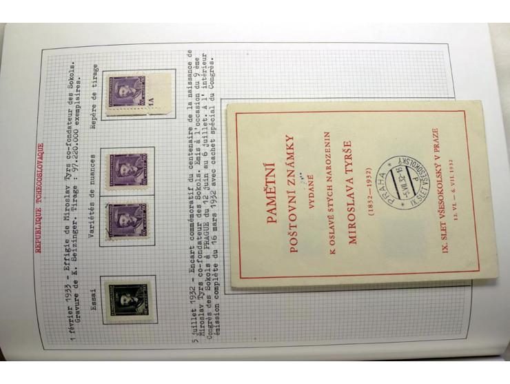  1918/86, ungebrauchte und gestempelte Sammlung mit lokalen Revolutionsausgaben, VZOREC auf Hradschin, Portoprovisiorien, Pro