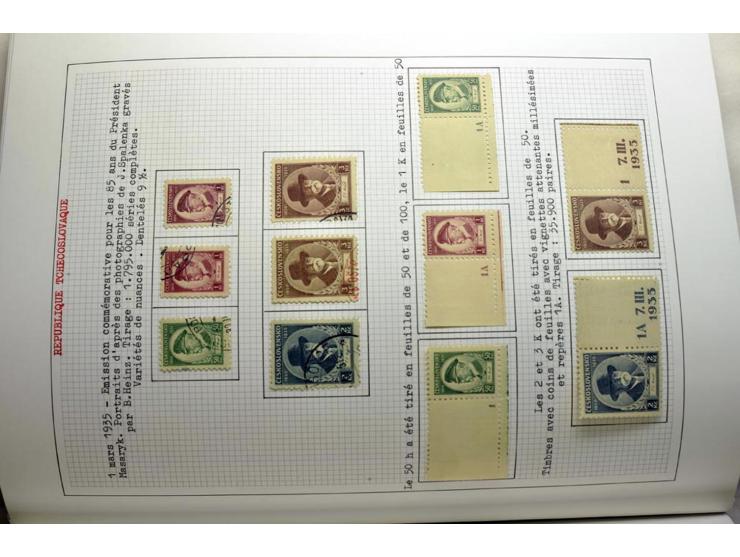  1918/86, ungebrauchte und gestempelte Sammlung mit lokalen Revolutionsausgaben, VZOREC auf Hradschin, Portoprovisiorien, Pro