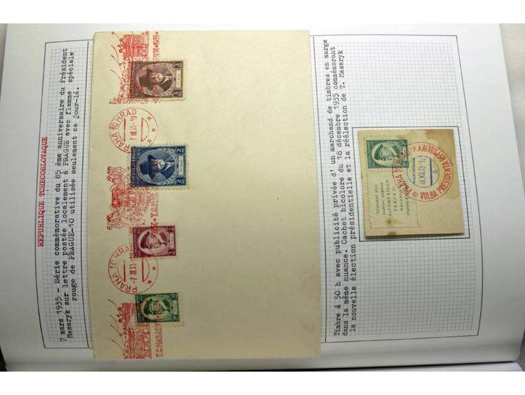  1918/86, ungebrauchte und gestempelte Sammlung mit lokalen Revolutionsausgaben, VZOREC auf Hradschin, Portoprovisiorien, Pro