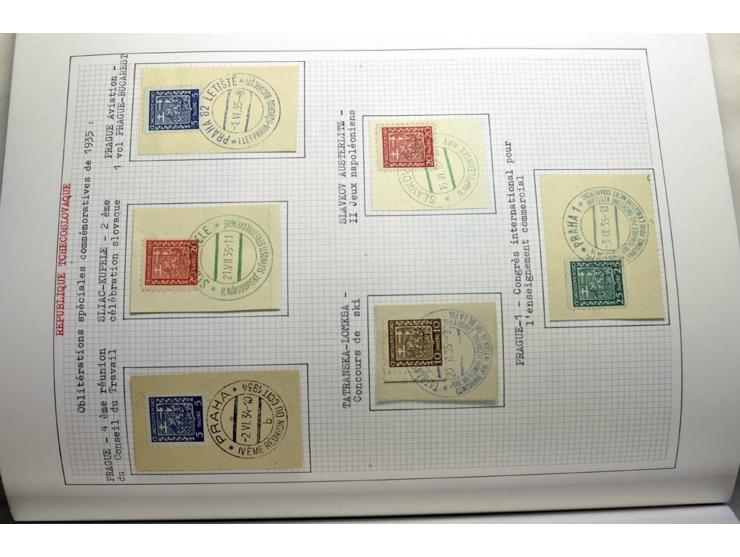  1918/86, ungebrauchte und gestempelte Sammlung mit lokalen Revolutionsausgaben, VZOREC auf Hradschin, Portoprovisiorien, Pro