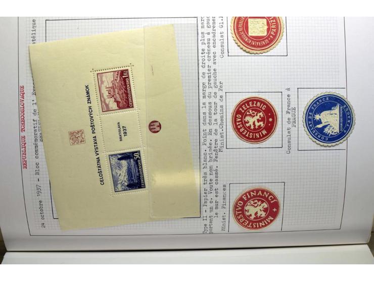  1918/86, ungebrauchte und gestempelte Sammlung mit lokalen Revolutionsausgaben, VZOREC auf Hradschin, Portoprovisiorien, Pro