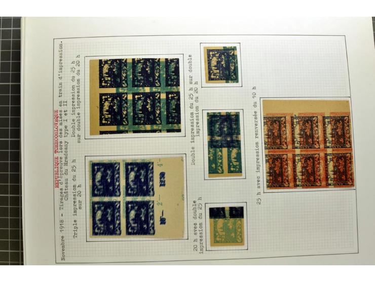  1918/86, ungebrauchte und gestempelte Sammlung mit lokalen Revolutionsausgaben, VZOREC auf Hradschin, Portoprovisiorien, Pro