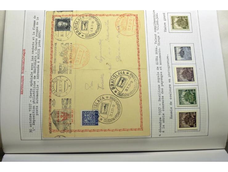  1918/86, ungebrauchte und gestempelte Sammlung mit lokalen Revolutionsausgaben, VZOREC auf Hradschin, Portoprovisiorien, Pro