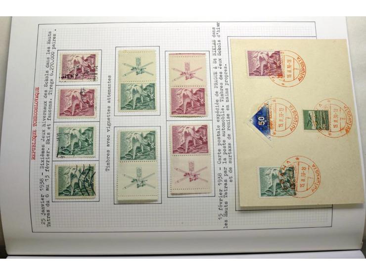  1918/86, ungebrauchte und gestempelte Sammlung mit lokalen Revolutionsausgaben, VZOREC auf Hradschin, Portoprovisiorien, Pro