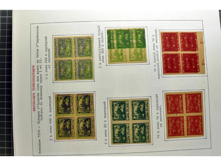  1918/86, ungebrauchte und gestempelte Sammlung mit lokalen Revolutionsausgaben, VZOREC auf Hradschin, Portoprovisiorien, Pro