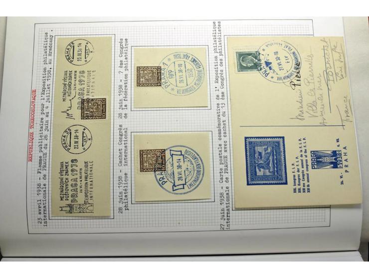  1918/86, ungebrauchte und gestempelte Sammlung mit lokalen Revolutionsausgaben, VZOREC auf Hradschin, Portoprovisiorien, Pro
