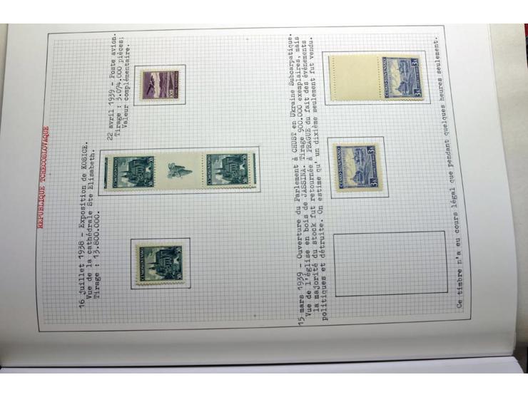  1918/86, ungebrauchte und gestempelte Sammlung mit lokalen Revolutionsausgaben, VZOREC auf Hradschin, Portoprovisiorien, Pro