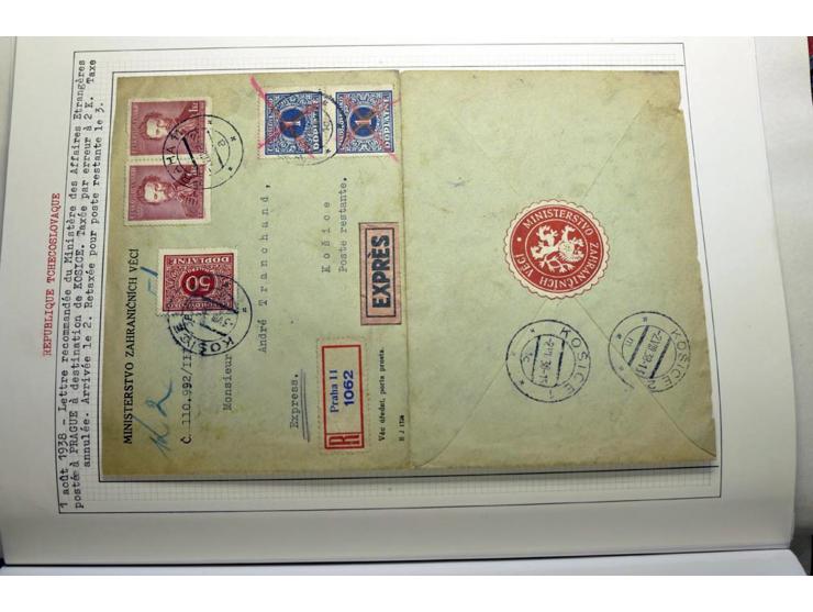  1918/86, ungebrauchte und gestempelte Sammlung mit lokalen Revolutionsausgaben, VZOREC auf Hradschin, Portoprovisiorien, Pro
