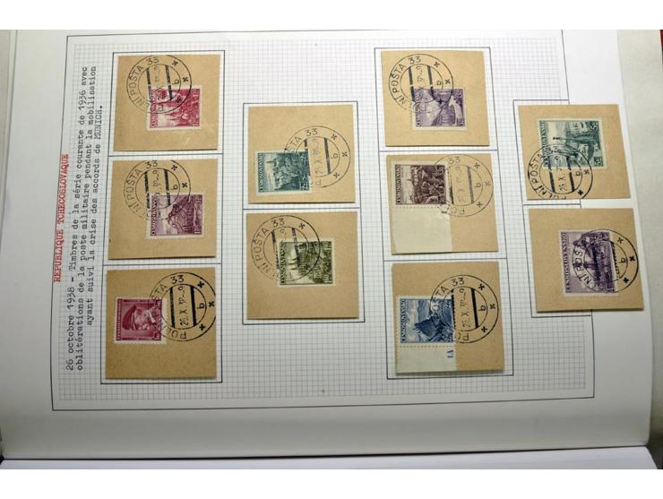  1918/86, ungebrauchte und gestempelte Sammlung mit lokalen Revolutionsausgaben, VZOREC auf Hradschin, Portoprovisiorien, Pro