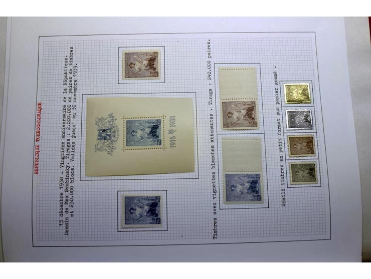  1918/86, ungebrauchte und gestempelte Sammlung mit lokalen Revolutionsausgaben, VZOREC auf Hradschin, Portoprovisiorien, Pro