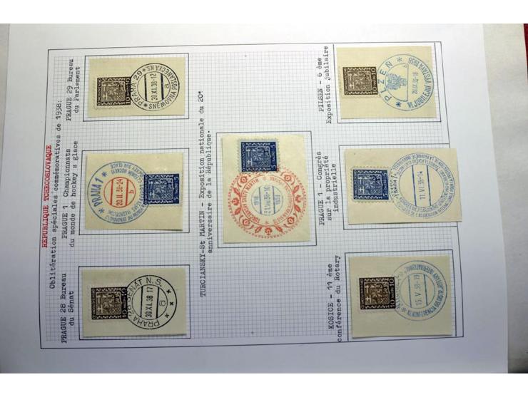  1918/86, ungebrauchte und gestempelte Sammlung mit lokalen Revolutionsausgaben, VZOREC auf Hradschin, Portoprovisiorien, Pro
