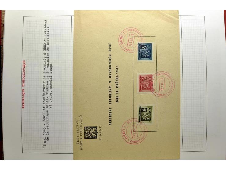  1918/86, ungebrauchte und gestempelte Sammlung mit lokalen Revolutionsausgaben, VZOREC auf Hradschin, Portoprovisiorien, Pro