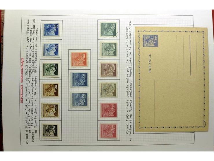  1918/86, ungebrauchte und gestempelte Sammlung mit lokalen Revolutionsausgaben, VZOREC auf Hradschin, Portoprovisiorien, Pro