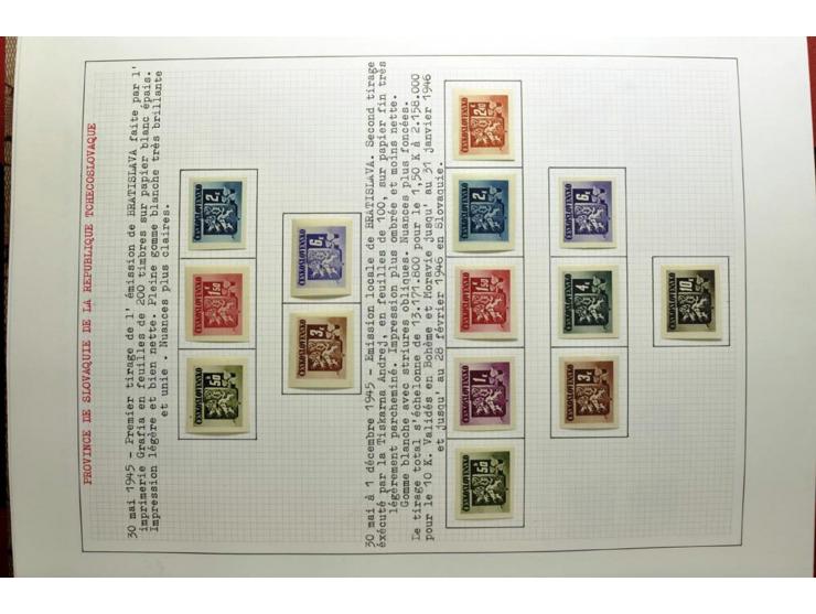  1918/86, ungebrauchte und gestempelte Sammlung mit lokalen Revolutionsausgaben, VZOREC auf Hradschin, Portoprovisiorien, Pro