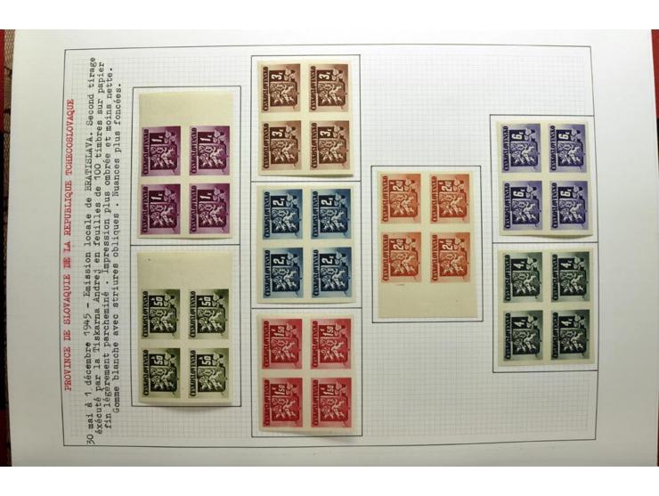  1918/86, ungebrauchte und gestempelte Sammlung mit lokalen Revolutionsausgaben, VZOREC auf Hradschin, Portoprovisiorien, Pro