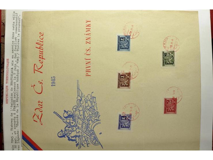  1918/86, ungebrauchte und gestempelte Sammlung mit lokalen Revolutionsausgaben, VZOREC auf Hradschin, Portoprovisiorien, Pro