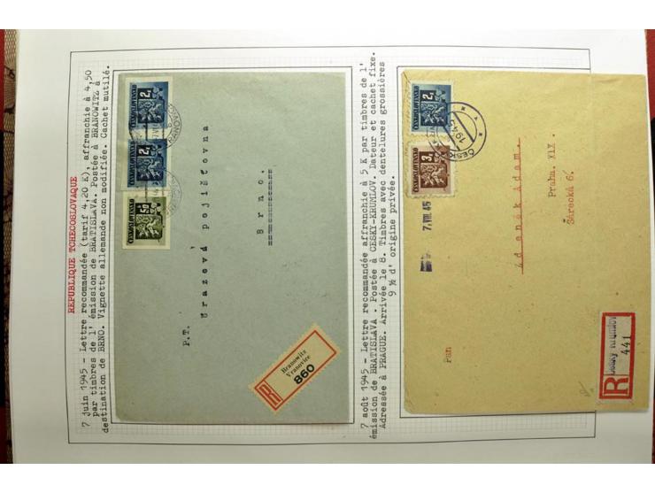  1918/86, ungebrauchte und gestempelte Sammlung mit lokalen Revolutionsausgaben, VZOREC auf Hradschin, Portoprovisiorien, Pro