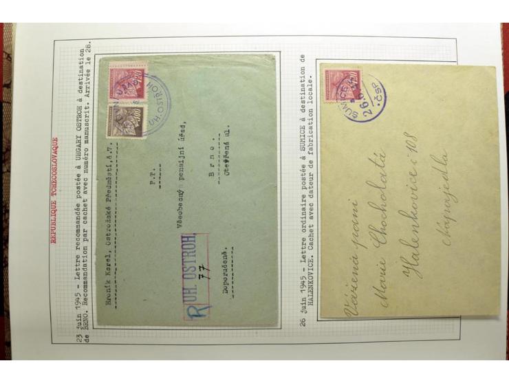  1918/86, ungebrauchte und gestempelte Sammlung mit lokalen Revolutionsausgaben, VZOREC auf Hradschin, Portoprovisiorien, Pro