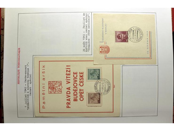  1918/86, ungebrauchte und gestempelte Sammlung mit lokalen Revolutionsausgaben, VZOREC auf Hradschin, Portoprovisiorien, Pro