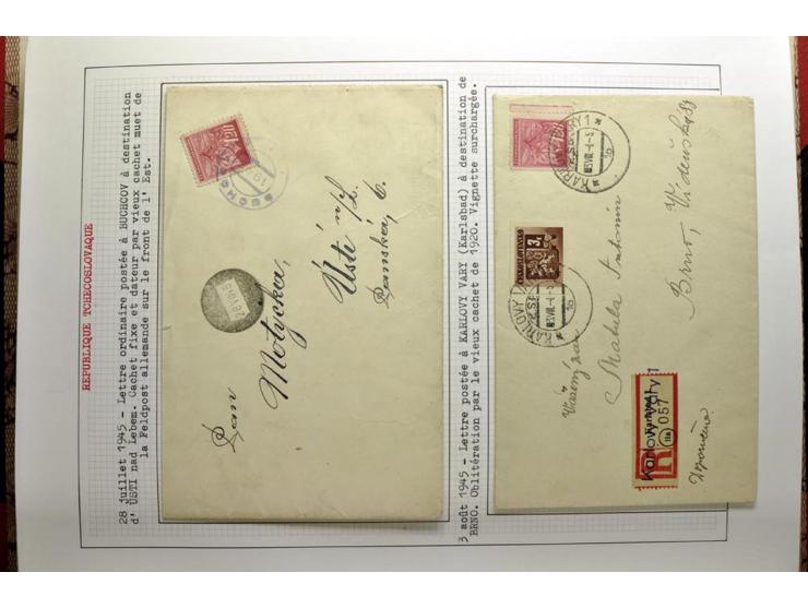  1918/86, ungebrauchte und gestempelte Sammlung mit lokalen Revolutionsausgaben, VZOREC auf Hradschin, Portoprovisiorien, Pro